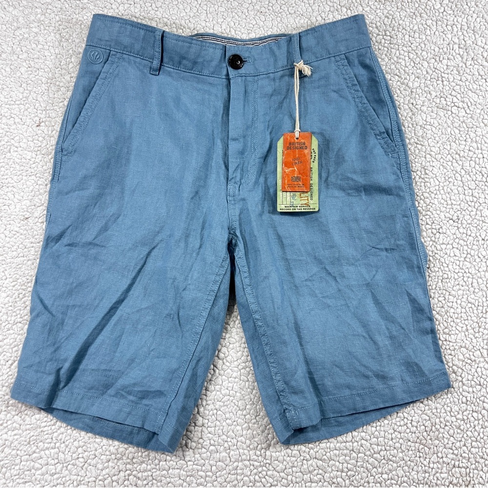Fat Face Linen Flat Front Shorts Men’s 30 NEW Beach Vacation Pool Dad $86